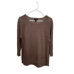 J Crew Lightweight Linen Sweater Brown Women’s Size S